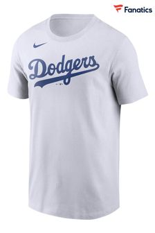Nike White Fanatics Los Angeles Dodgers Nike Wordmark T-Shirt (D93046) | £20