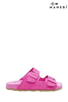 Manebi Suede Hamptons Slip On Sandals (D93209) | £155