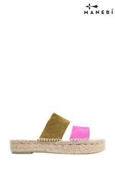 Manebi Green/Pink Suede Venice Sandals (D93216) | £125
