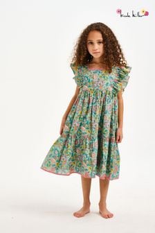Nicole Miller Green Floral Dress (D93846) | £48 - £51
