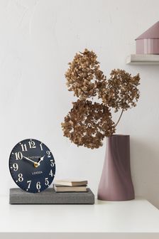 Thomas Kent Clocks Grey Classic Arabic Ink Mantel Clock