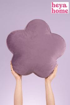heya home Lilac Flower Velvet Cushion