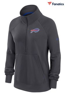 Nike Black Fanatics Womens Buffalo Bills Nike Dri Fit Half Zip Hoodie (D96345) | £65