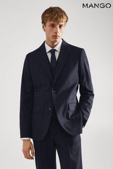 Mango Blue Slim Fit Suit Blazer (D96978) | £120