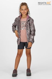 Regatta Pink Printed Lever Waterproof Shell Jacket (D98610) | £34