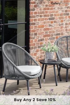 Gallery Home Charcoal Grey Parkmore 2 Seater Bistro Set (D99204) | £875