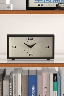 Jones Clocks Black Odeon Mantel Clock