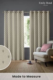 Emily Bond Charcoal Grey Wild Thyme Made to Measure Curtains