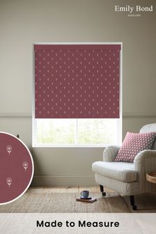 Emily Bond Burgundy Red Wild Thyme Made to Measure Roller Blind