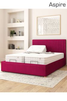 Aspire Furniture Berry Grant Velvet Electric Adjustable Bed With Mattress