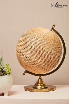 Interiors by Premier Gold and Natural Malacca Large Rattan Globe