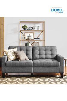 Dorel Home Grey Bowie Linen Large 2 Seater Sofa