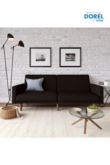 Dorel Home Black Paxson Linen Sofa Bed