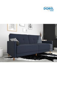 Dorel Home Navy Blue Andora Linen Sprung Sofa Bed