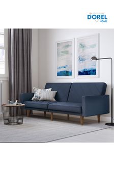 Dorel Home Navy Blue Paxson Linen Sofa Bed