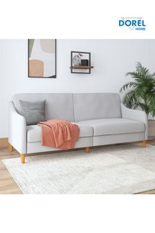 Dorel Home Light Grey Jasper Linen Sprung Sofa Bed