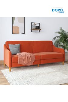 Dorel Home Orange Jasper Linen Sprung Sofa Bed