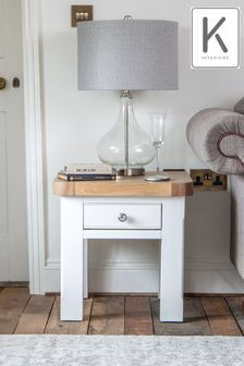 K Interiors White Clermont Side Table