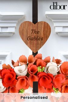 Personalised Heart Wreath Hanger by Dibor