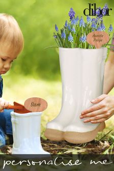 Personalised Large Wellie Planter by Dibor (K00743) | £38