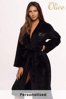 Personalised Fleece Robe by Le Olive (K01783) | £59