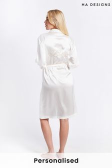 Personalised Bridal Luxury Satin Classic Robe by HA Designs
