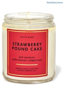 Bath & Body Works Strawberry Pound Cake Single Wick Candle 7 oz / 198 g
