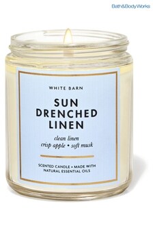 Bath & Body Works Sun Drenched Linen Single Wick Candle 7oz/198g (K04241) | £18