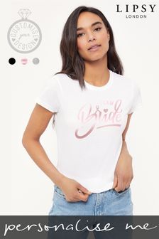 Lipsy Personalised Team Bride Women's T-Shirt (K04557) | £16