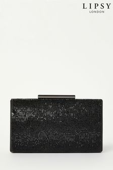 Lipsy Black Diamante Clutch Bag (K07558) | £36
