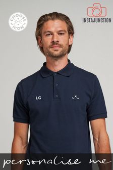 Personalised Golf Icon And Initials Men's Polo Shirt By Instajunction (K07590) | £33