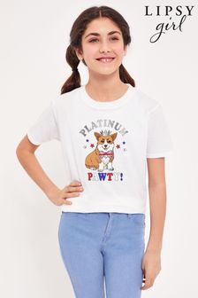 Lipsy Jubilee Platinum Pawty Corgi Kids T-Shirt