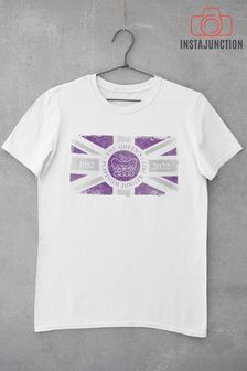 Instajunction 70 Years Purple Flag Print Jubilee Men's T-Shirt