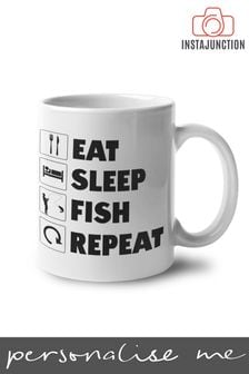 Instajunction Eat, Sleep, Fish, Repeat Mug