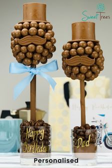 Personalised Malteser Tree with Hat & Moustache by Sweet Trees (K09156) | £30 - £43