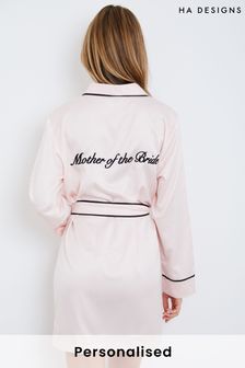 Personalised Mother of the Bride Satin Dressing Gown by HA Designs