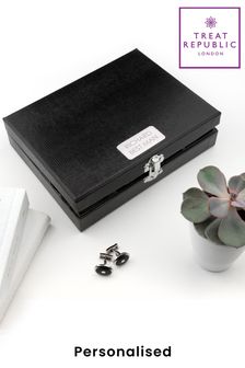 Personalised 12 Compartment Cufflink Box by Treat Republic