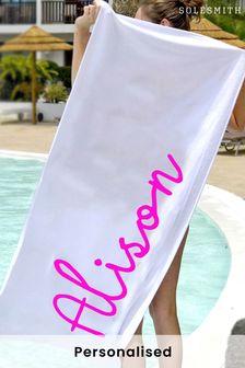 Personalised Holiday Beach Towel by Solesmith