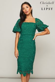 Women's Green Lace Dresses | Mini 