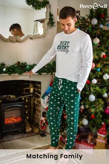 Personalised Mens Matching Christmas PJ Set by Percy and Nell (K15552) | £36