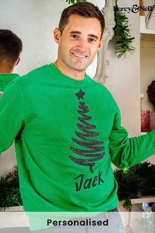 Personalised Mens Christmas Sweatshirt by Percy and Nell (K15572) | £30