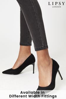 Lipsy Black Regular Fit Comfort Mid Heel Court Shoes (K16420) | £42