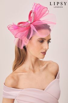 Lipsy Pink Diamante Bow Fascinator Headband (K18689) | £26