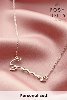Personalised Script Name Necklace by Posh Totty Designs (K20312) | £85