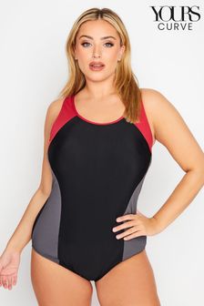 Yours Curve Black New Active Swimsuit (K22333) | £33