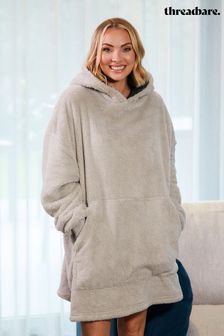 Threadbare Light Grey Cosy Oversized Blanket Hoodie (K22356) | £32