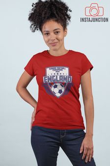Lipsy Red Instajunction England Lionesses Football Championship Women's T-Shirt (K27198) | £21