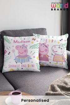 Personalised Peppa Pig Square Cushion by Character World Brands (K32971) | £26