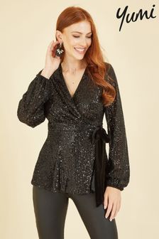 Buy Sequin Wrap Tops Online | Next UK