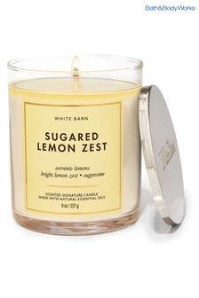 Bath & Body Works Sugared Lemon Zest Signature Single Wick Candle 8 oz / 227 g